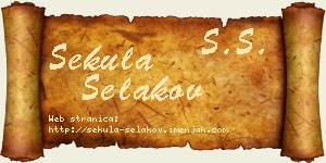 Sekula Selakov vizit kartica